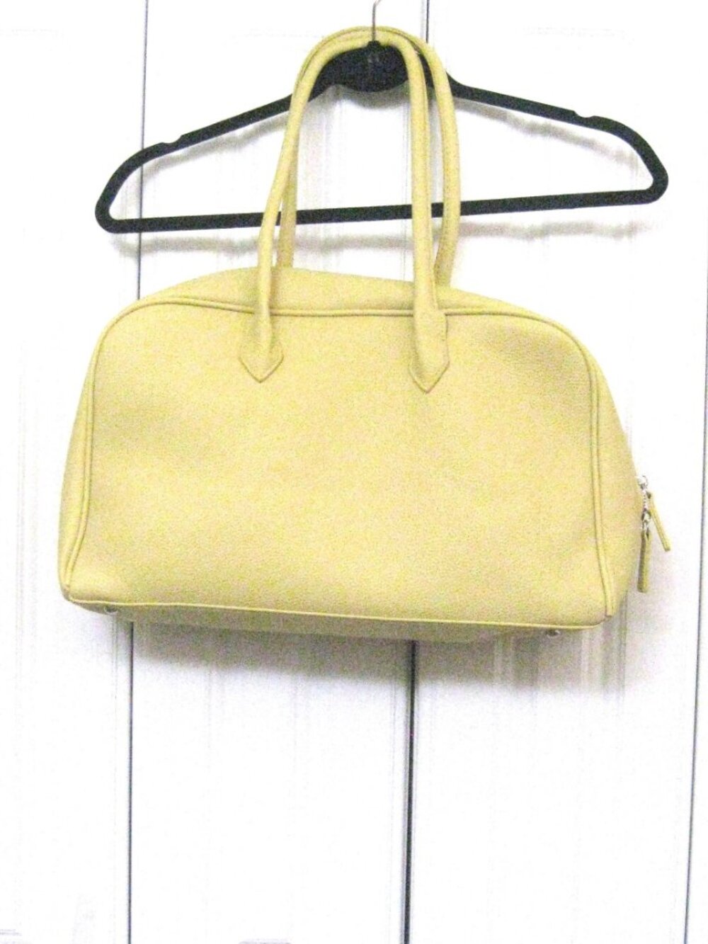 Yellow  Faux Pebble Leather  Handbag  Purse  - Super Roomy!